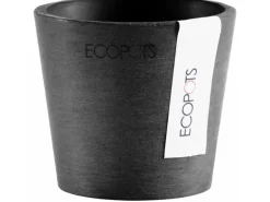 Ecopots Pflanztopf Amsterdam Mini Dunkelgrau 8 cm