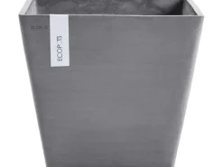 Ecopots Pflanztopf Rotterdam Grau (HxBxT) 26 x 30 x 30 cm