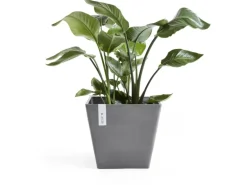 Ecopots Pflanztopf Rotterdam Grau (HxBxT) 26 x 30 x 30 cm