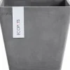 Ecopots Pflanztopf Rotterdam 20 cm x 20 cm x 17,5 cm Grau