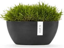 Ecopots Pflanztopf Sofia+WasBeh Dunkelgrau 30 cm
