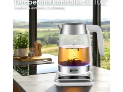 Ecosa EO-695 Teekocher mit Temperatureinstellung BPA-Frei 1,8L  2200 Watt Weiß