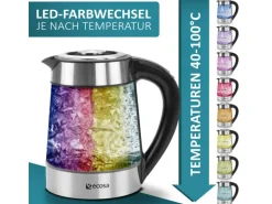 Ecosa EO-600 Wasserkocher mit Temperatureinstellung