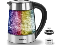 Ecosa EO-650 Wasserkocher mit Temperatureinstellung und Teefilter 1,7 L