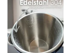 Ecosa EO-693 Wasserkocher schwarz mit Temperatureinstellung 1,7 L