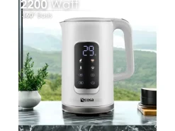 Ecosa EO-691 Wasserkocher weiß mit Temperatureinstellung 1,7 L