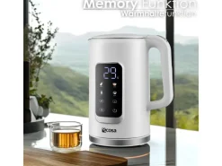Ecosa EO-691 Wasserkocher weiß mit Temperatureinstellung 1,7 L