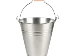 Eimer mit Henkel und Holzgriff 7,2 l Zink Standard