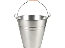 Eimer mit Henkel und Holzgriff  3,2 l  Zink Standard
