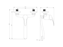 Einhebel-Küchenarmatur Secchia Chrom für die Wandmontage