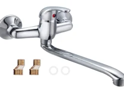 Einhebel-Küchenarmatur Secchia Chrom für die Wandmontage