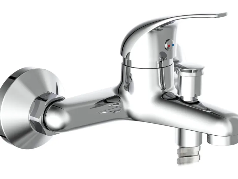 Einhebelmischer-Wannenarmatur Athos Plus Chrom