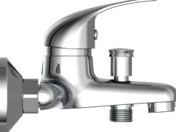 Einhebelmischer-Wannenarmatur Athos Plus Chrom