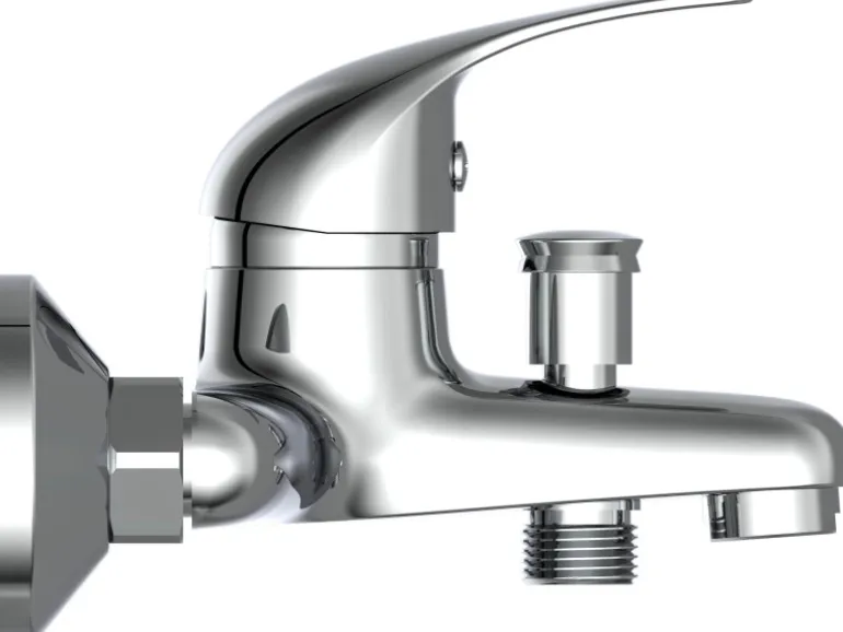 Einhebelmischer-Wannenarmatur Athos Plus Chrom