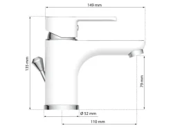 Eisl DIZIANI Waschtischarmatur Weiß-Chrom