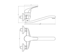 Eisl EUROPA Wand-Spültischarmatur Chrom