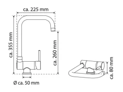 Eisl Spültischarmatur Flexo  für Unterfenster-Montage Chrom