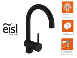 Eisl Spültischarmatur Futura Schwarz-Chrom