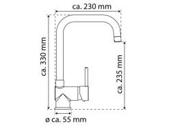 Eisl Spültischarmatur Futura Edelstahloptik