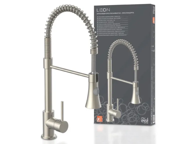 Eisl Spültischarmatur Leon mit herausziehbarer Geschirrbrause Edelstahloptik