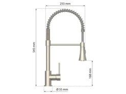 Eisl Spültischarmatur Leon mit herausziehbarer Geschirrbrause Edelstahloptik
