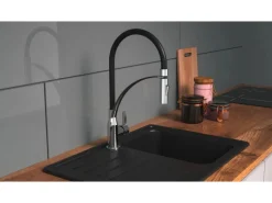 Eisl Spültischarmatur mit Soft-Touch Schlauch Carneo Chrom-Schwarz