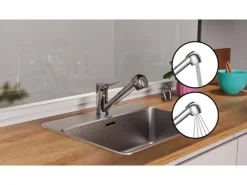 Eisl Spültischarmatur Verona mit herausziehbarer Geschirrbrause Chrom