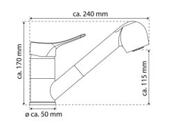 Eisl Spültischarmatur Verona mit herausziehbarer Geschirrbrause Chrom