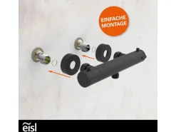 Eisl Thermostat Duscharmatur Claudio Schwarz Matt