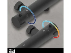 Eisl Thermostat Duscharmatur Claudio Schwarz Matt