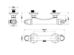 Eisl VITAL Thermostat Duscharmatur Chrom