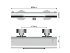 Eisl Wannenarmatur mit Schwallauslauf Carneo Chrom