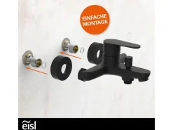 Eisl Wannenfüllarmatur Claudio Schwarz Matt