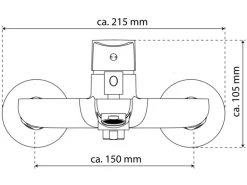 Eisl Wannenfüllarmatur Claudio Chrom