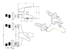 Eisl Wannenfüllarmatur Grande Vita Classic Chrom