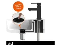 Eisl Waschtischarmatur Calvino Schwarz Matt