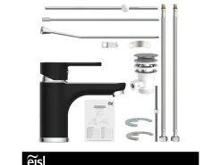 Eisl Waschtischarmatur Diziani Schwarz-Chrom