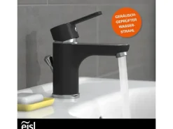 Eisl Waschtischarmatur Diziani Schwarz-Chrom