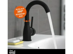 Eisl Waschtischarmatur Futura Schwarz Matt