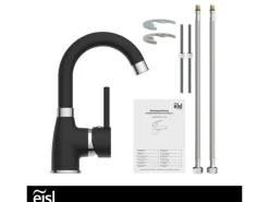 Eisl Waschtischarmatur Futura Schwarz-Chrom