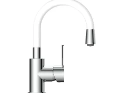 Eisl Waschtischarmatur mit Flexiblem Auslauf Flexo Chrom-Weiß
