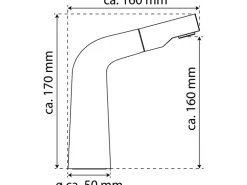 Eisl Waschtischarmatur mit Herausziehbarer Haarbrause Cool Chrom