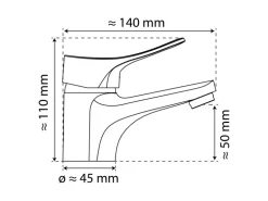 Eisl Waschtischarmatur Verona Schwarz Matt