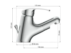 Eisl Waschtischarmatur Vico Chrom mit herausziehbarer Haarbrause