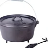 El Fuego Dutch Oven 5,5 l Schwarz inkl. Deckelheber und Transportbügel