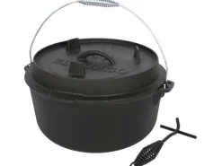 El Fuego Dutch-Oven Gusseisen 11,4 l Deckel 2,2 l Schwarz