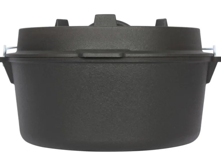 El Fuego Dutch-Oven Gusseisen 11,4 l Deckel 2,2 l Schwarz