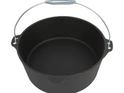 El Fuego Dutch-Oven Gusseisen 11,4 l Deckel 2,2 l Schwarz