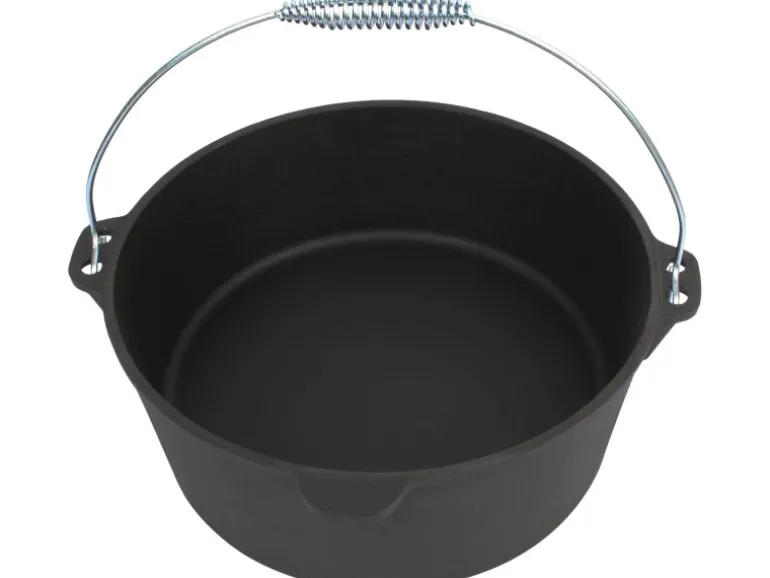 El Fuego Dutch-Oven Gusseisen 11,4 l Deckel 2,2 l Schwarz