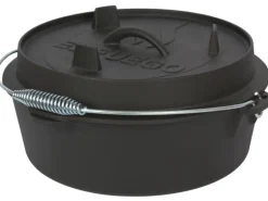 El Fuego Dutch-Oven Gusseisen 5,6 l Deckel 1,7 l Schwarz